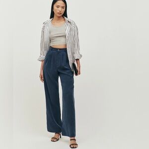 Reformation Mason pant navy size 2 Petite